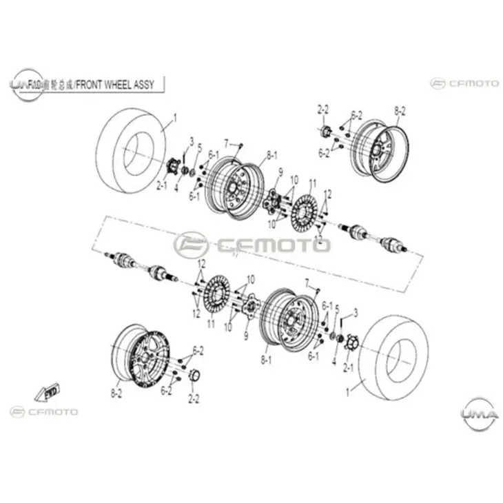 CF MOTO ZFORCE 550 SOL ON FREN HORTUMU #Y4CFM4021A0072