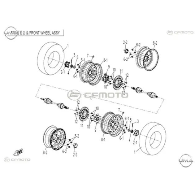 CF MOTO ZFORCE 550 SAG ON FREN HORTUMU #Y4CFM4021A0071