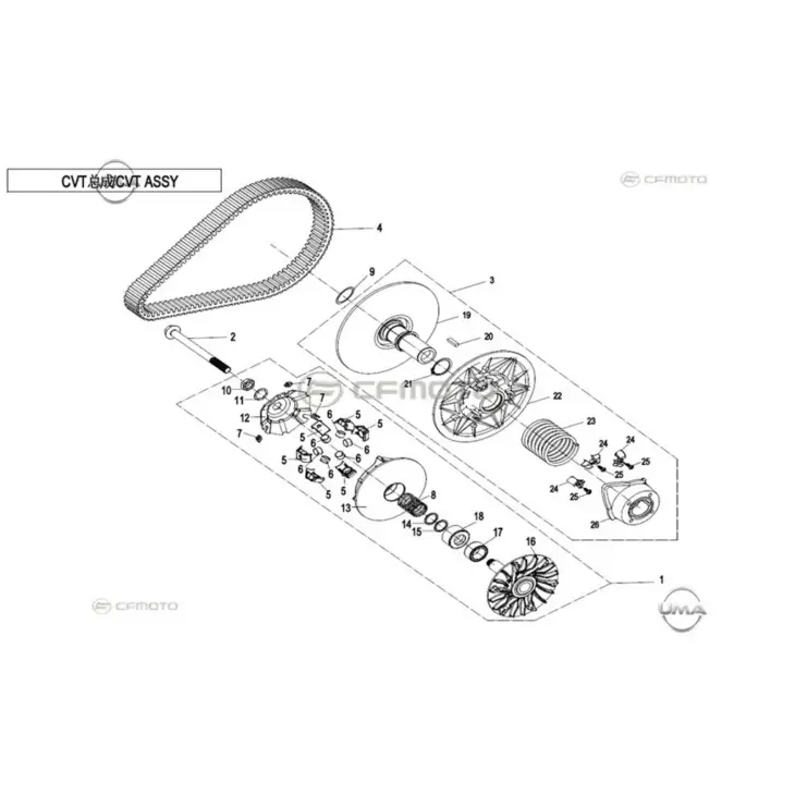 CF MOTO ZFORCE 500 (T1B) KANATLI PALET #Y4CFM4022A0002