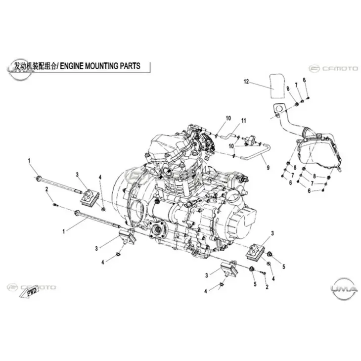 CF MOTO ZFORCE 500 (T1B) MOTOR ROLANTI VALFI CIKIS BORUSU #Y4CFM4022A0003