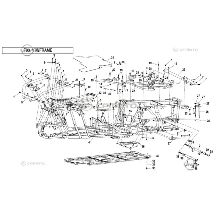 CF MOTO ZFORCE 500 (T1B) SASI #Y4CFM4022A0009