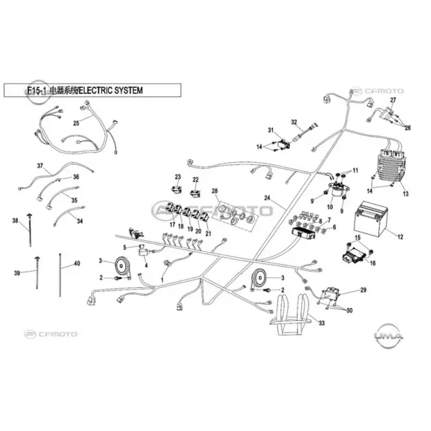 CF MOTO ZFORCE 500 (T1B) ECU #Y4CFM4022A0088
