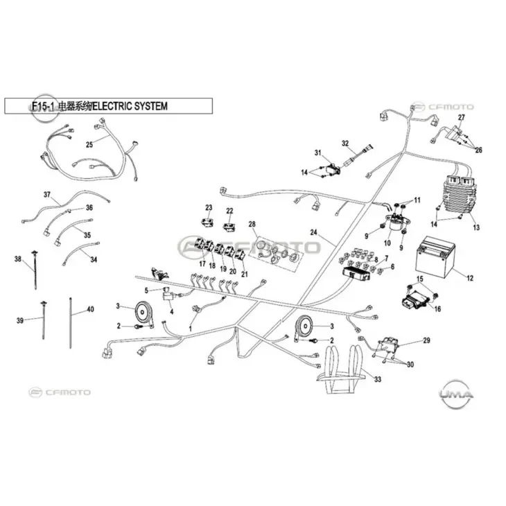 CF MOTO ZFORCE 500 (T1B) ECU #Y4CFM4022A0088