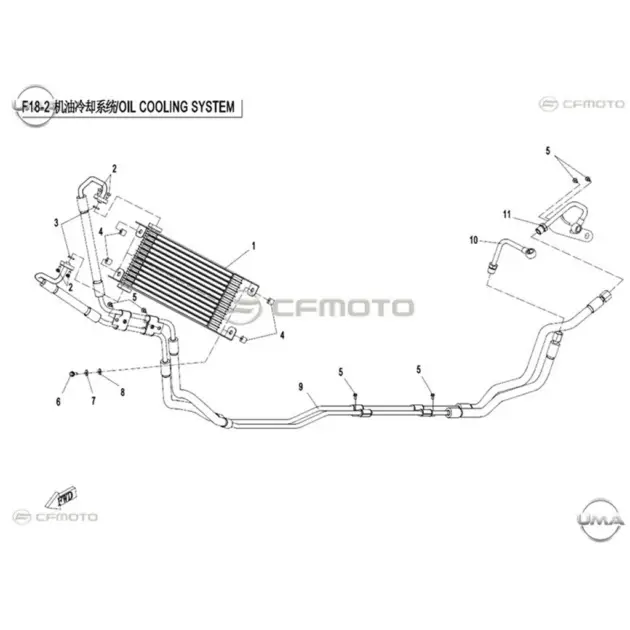 CF MOTO ZFORCE 800 EX EPS (T1B) YAG CIKIS BORUSU #Y4CFM4024A0058