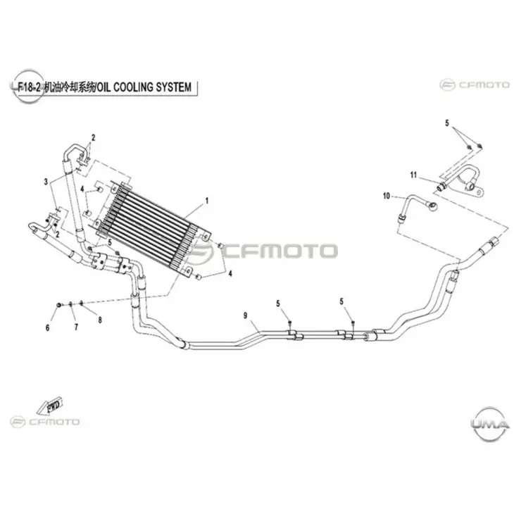 CF MOTO ZFORCE 800 EX EPS (T1B) YAG CIKIS BORUSU #Y4CFM4024A0058