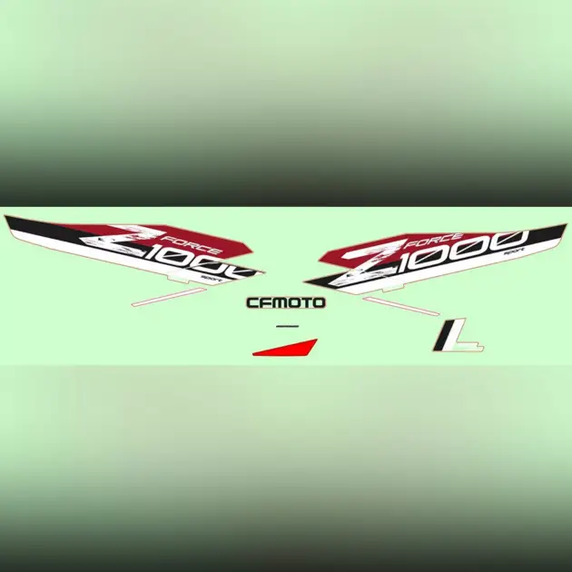 CF MOTO ZFORCE 1000 SPORT (T1B) UTR ETIKET SETI KOMPLE (KIRMIZI) #Y4CFM4031A0328