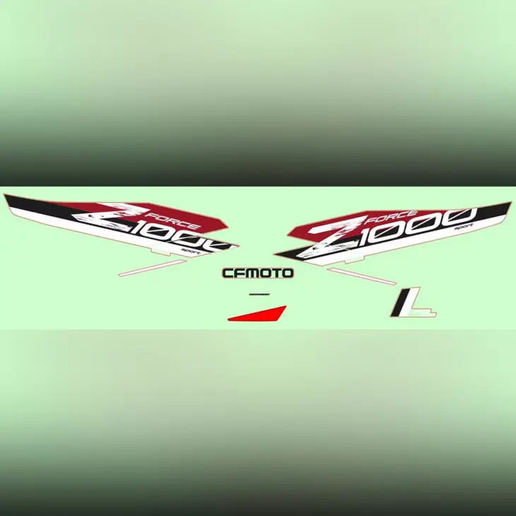 CF MOTO ZFORCE 1000 SPORT (T1B) UTR ETIKET SETI KOMPLE (KIRMIZI) #Y4CFM4031A0328